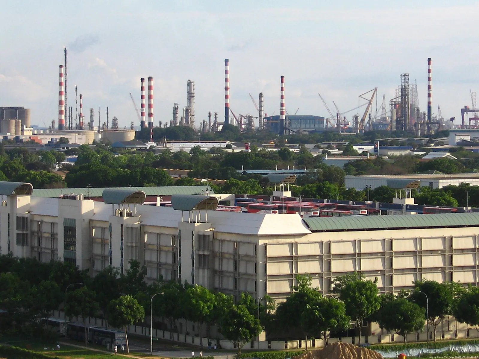 Aerial view of Jurong Industrial Estate, Singapore